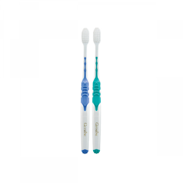 กิฟฟารีน แปรงสีฟัน ดับเบิล แอคทีฟ หัวแปรงเรียวเล็ก– สีฟ้า+เขียว